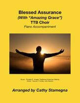 Blessed Assurance (with Amazing Grace) TTB Choir, Piano Accompaniment TTB choral sheet music cover